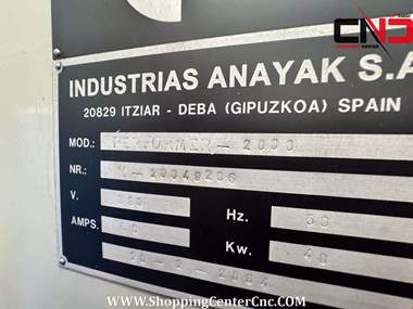 فرز سی ان سی سه محور ANAYAK PERFORMER 2000 ساخت اسپانیا